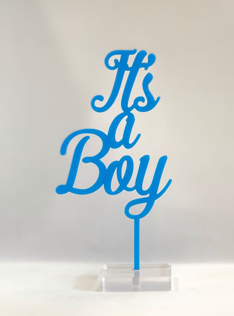 "It's a Boy" Acrylic Cake Topper