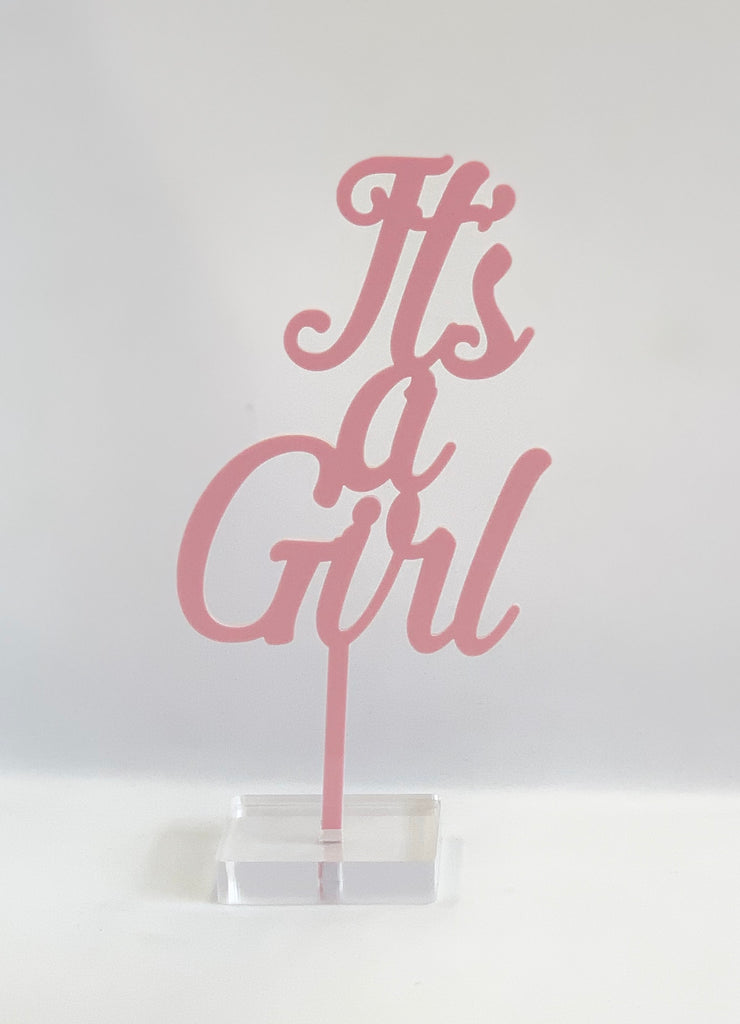 "It's a Girl" Acrylic Cake Topper