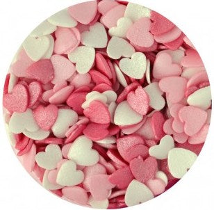 Glimmer Hearts Sprinkles - Candy Floss