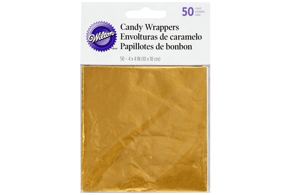 Wilton Foil Sweet Wrappers - Gold