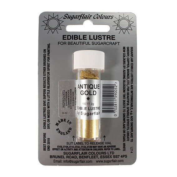 Sugarflair Edible Lustre Colour - Antique Gold