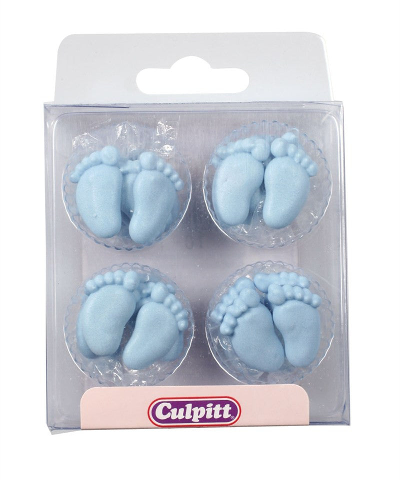 Blue Baby Feet Sugar Pipings