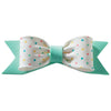 Gumpaste bow aqua polka dot