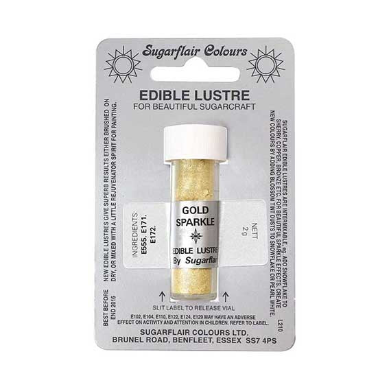 Sugarflair Edible Lustre Colour - Gold Sparkle
