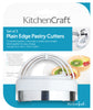 KitchenCraft Set of Three Plain Pastry Cutters with Handles