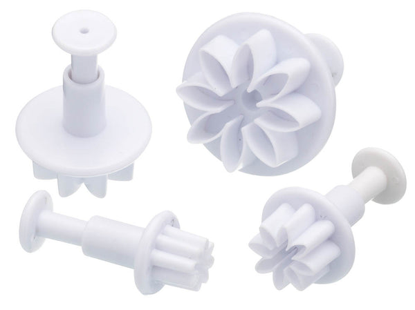 Set of 4 Flower Fondant Plunger Cutters