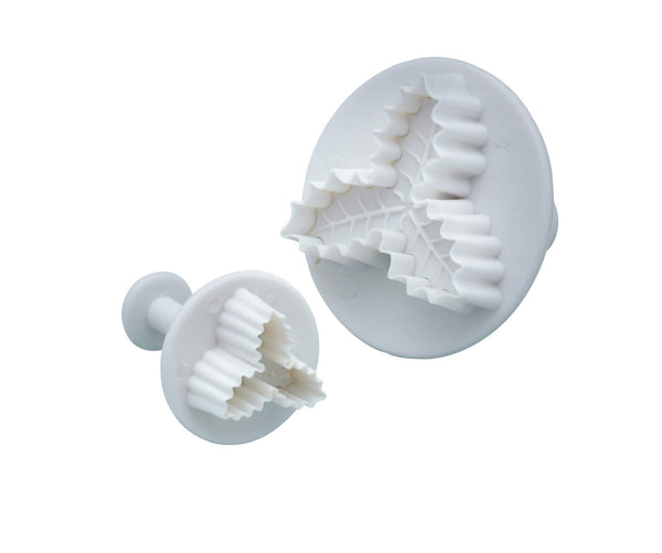 Set of 2 Holly Fondant Plunger Cutters