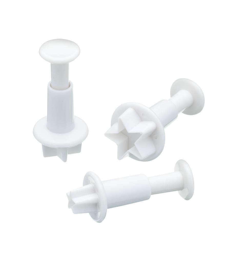 Set of 3 Star Fondant Plunger Cutters