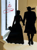 Silhouette Bride and Scottish Groom in Kilt Acrylic Cake Topper