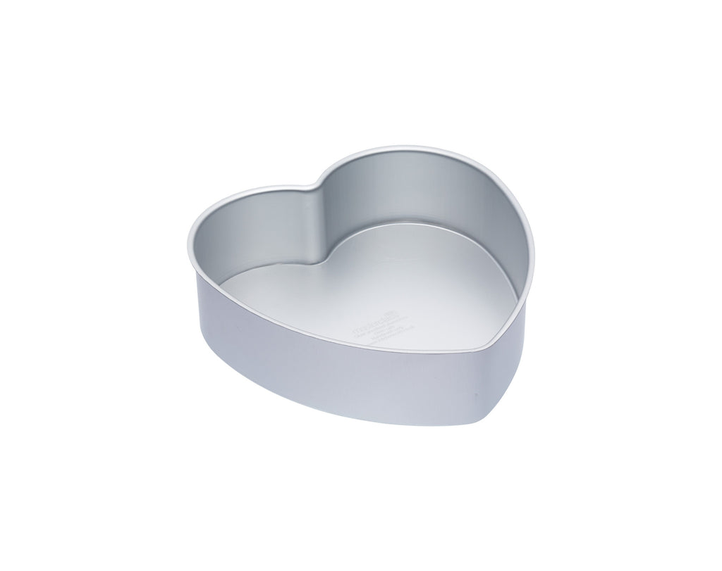 Master Class Silver Anodised 25cm Loose Based Heart Cake Pan