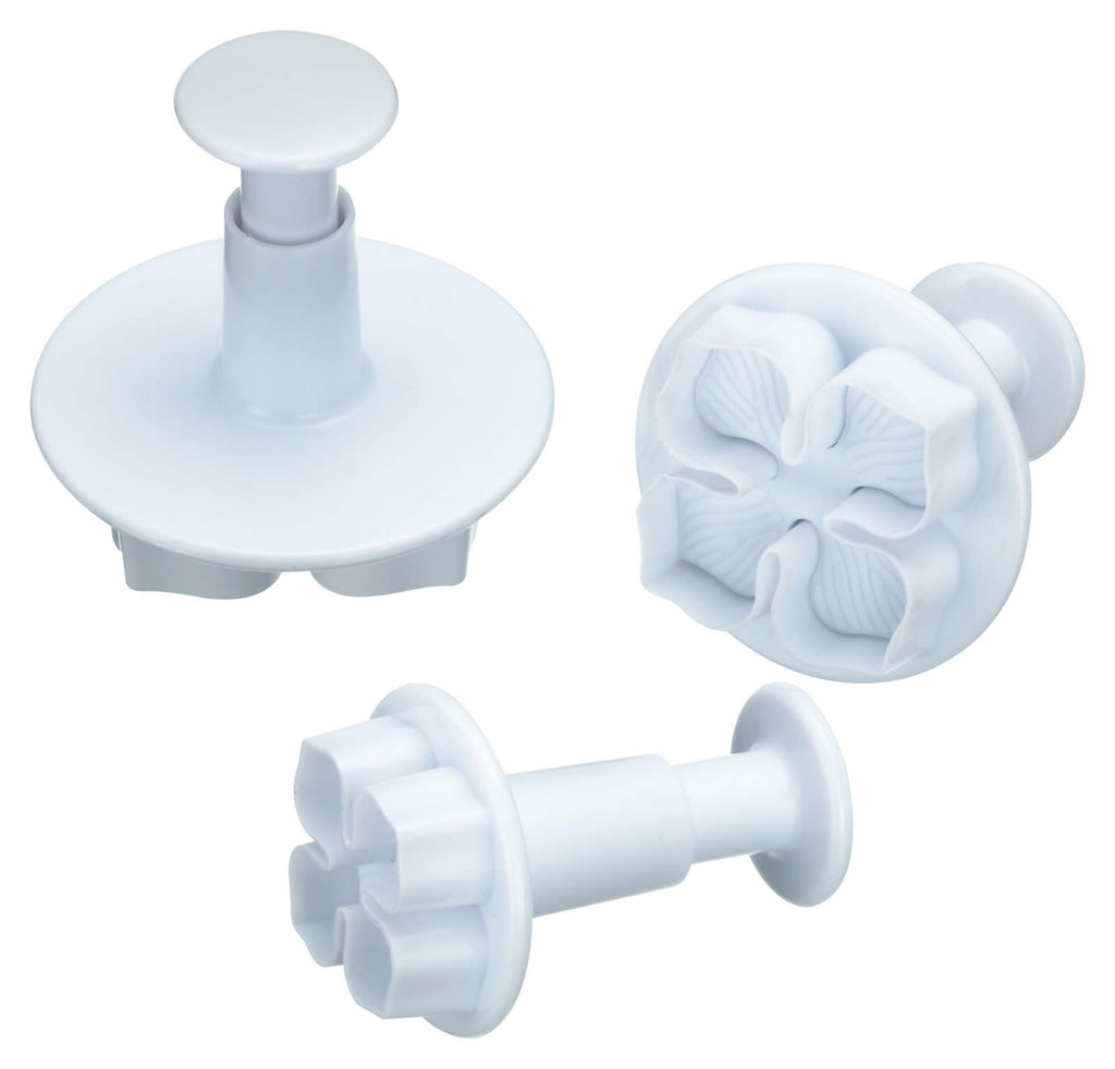Set of 3 Pansy Fondant Plunger Cutters