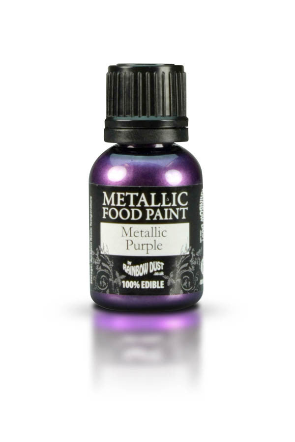 Rainbow Dust Metallic Food Paint - Metallic Purple 25ml