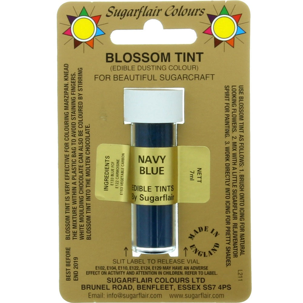 Sugarflair Blossom Tint Dusting Colours - Navy Blue